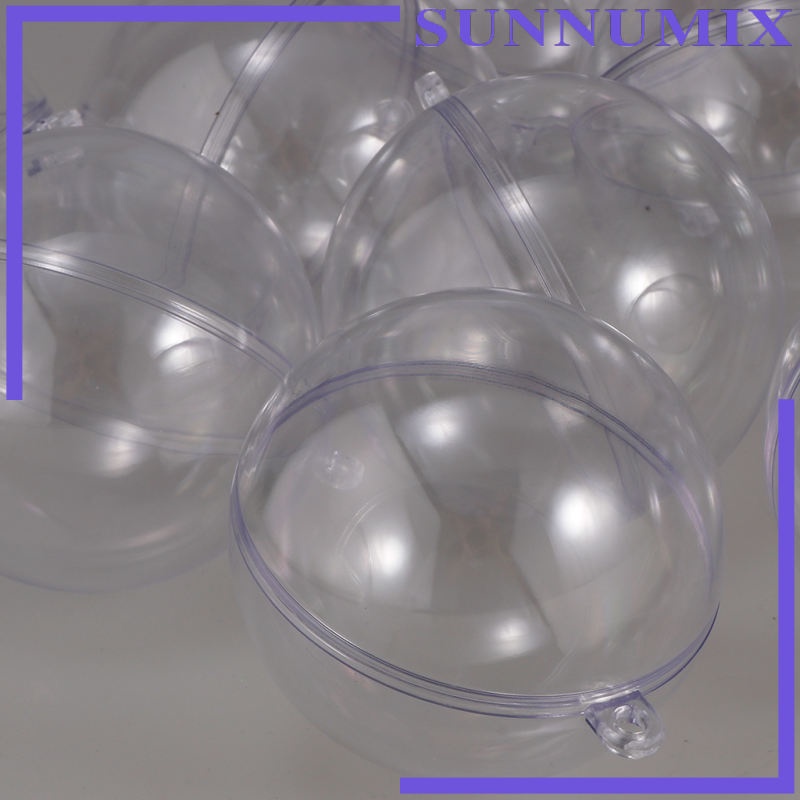 Bộ 10 quả châu trong suốt 6cm trang trí cây thông Noel