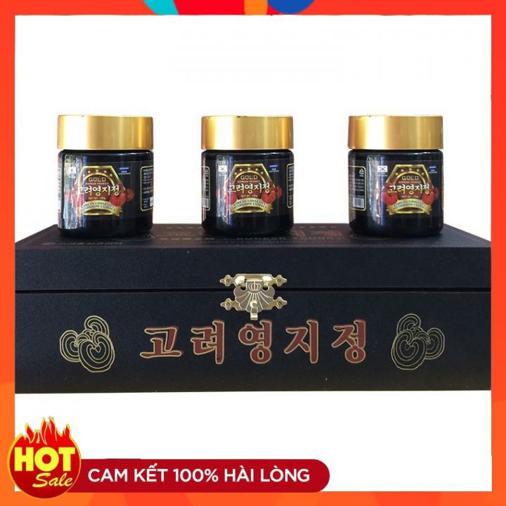 Cao Linh Chi Hộp Gỗ Đen 3 Lọ Hàn Quốc