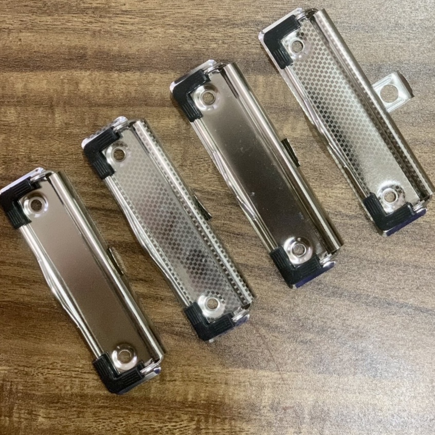 Kẹp Trình Ký (10x2 cm) Inox Có Vân, Khóa Trình Ký Inox Kẹp Giấy Bảng Tin Tài Liệu Danh Sách