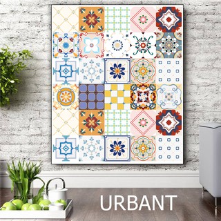 20 ô 20x20 decal gạch bông dán trang trí