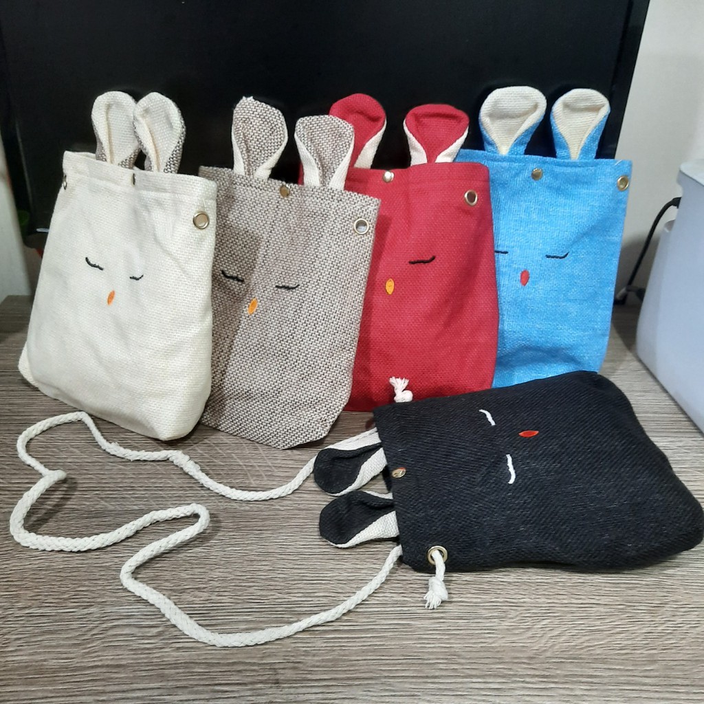 Túi đeo vao chéo bố mini tai thổ đáng yêu thời trang SD4 Shalla