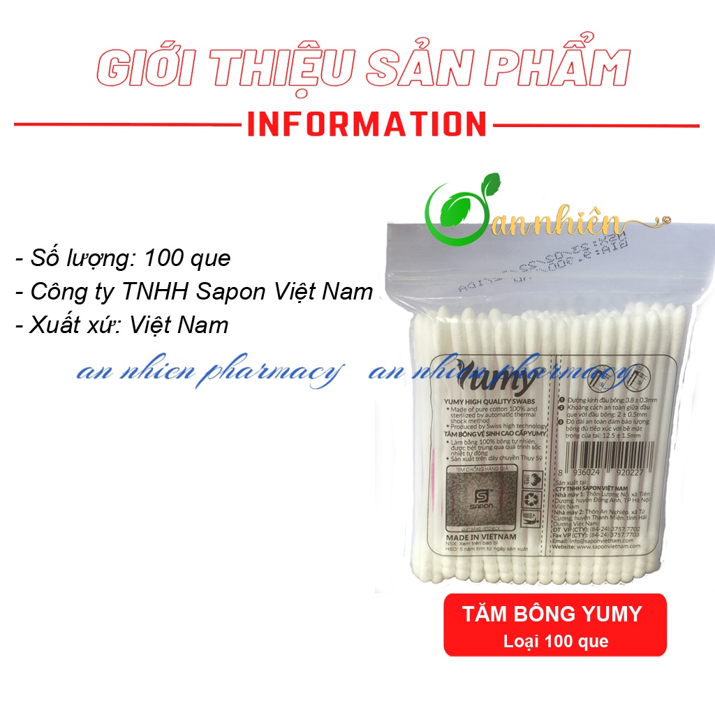 Tăm bông Yumy dành cho người lớn và trẻ em