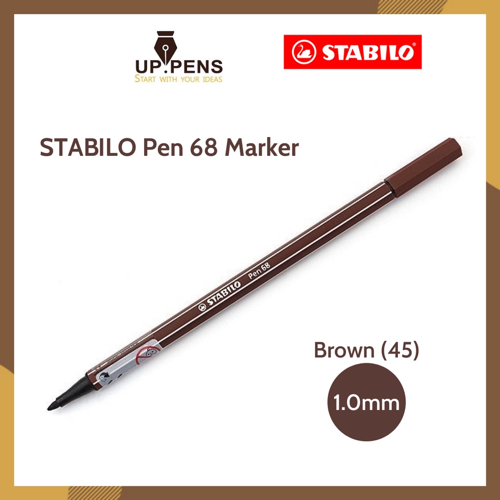 Bút lông màu Stabilo Pen 68 Marker - 1.0mm - Màu nâu (Brown - 45)