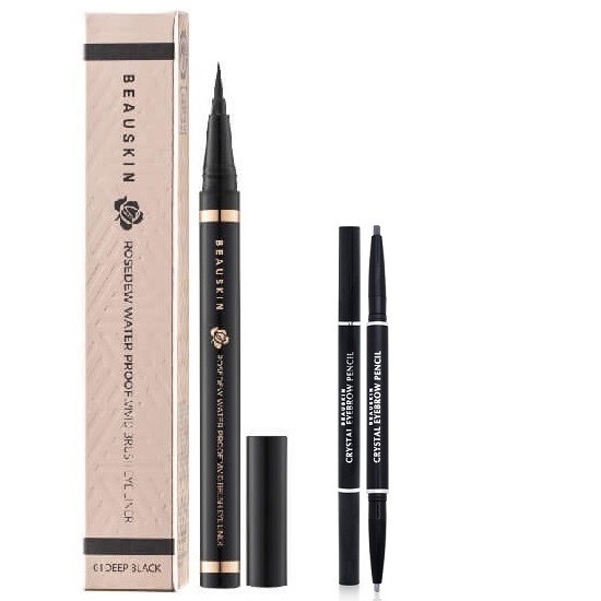 [Mã FMCGM50 - 8% đơn 250K] Bút kẻ mí mắt dạ nước dễ dùng Beauskin Rosedew 0.5g TẶNG chì mày beauskin 5g/cây