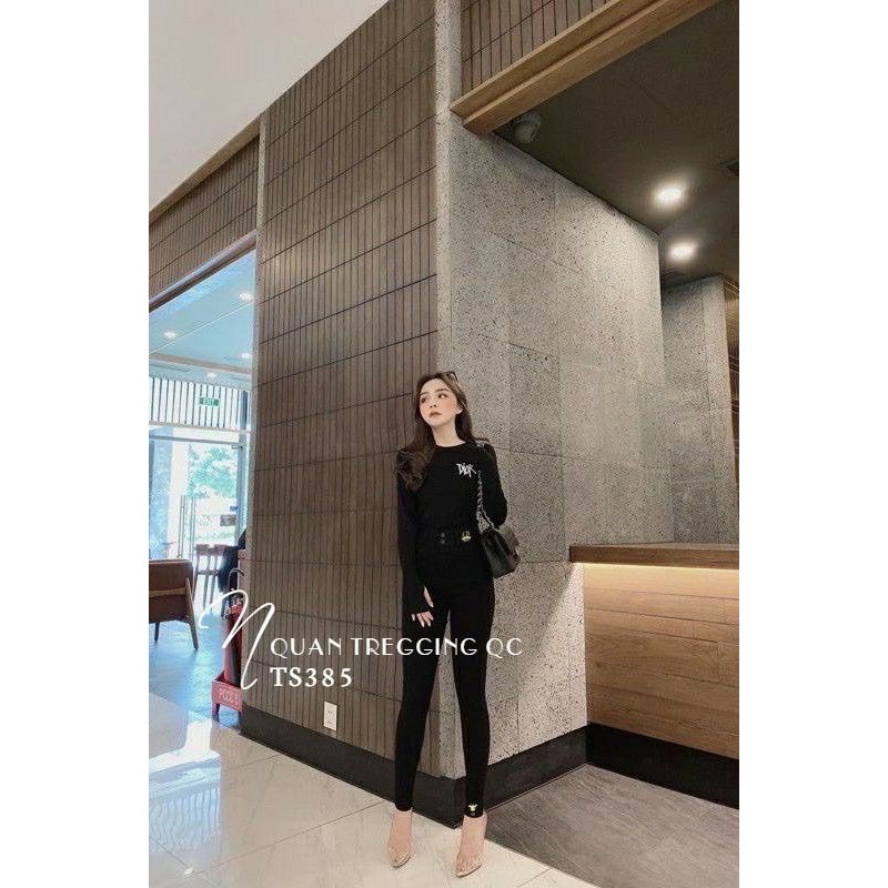 QUẦN TREGGING THÊU ONG CD CAO CẤP TS385 ⚡100% ẢNH THẬT