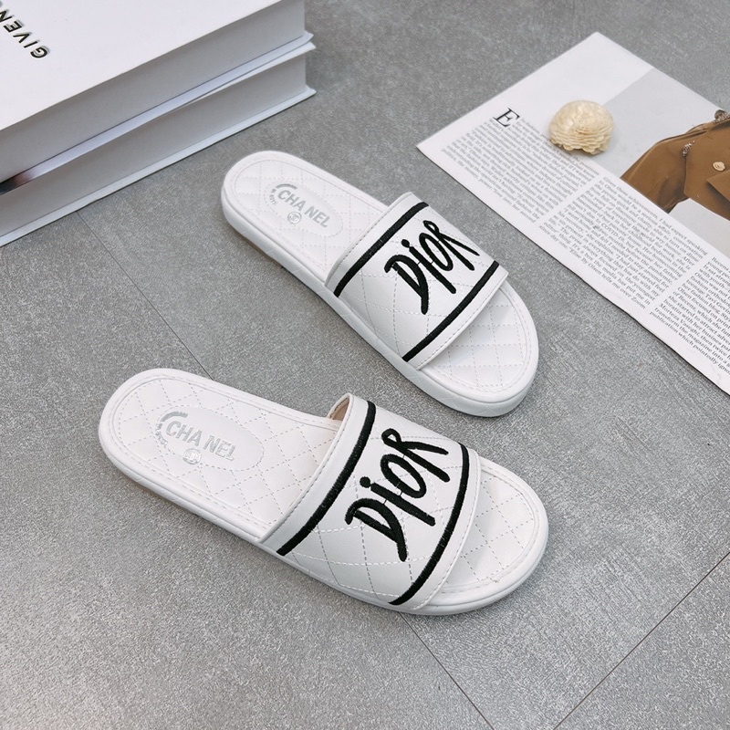 Dép dior quai ngang trần chỉ