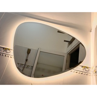 Gương soi Kibath hình viên đá KT 55x70 cm