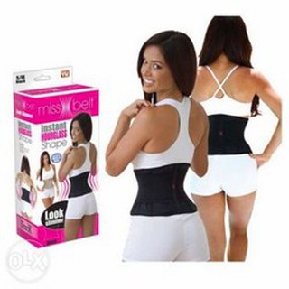 Đai nịt bụng Miss Belt giảm mỡ màu đen