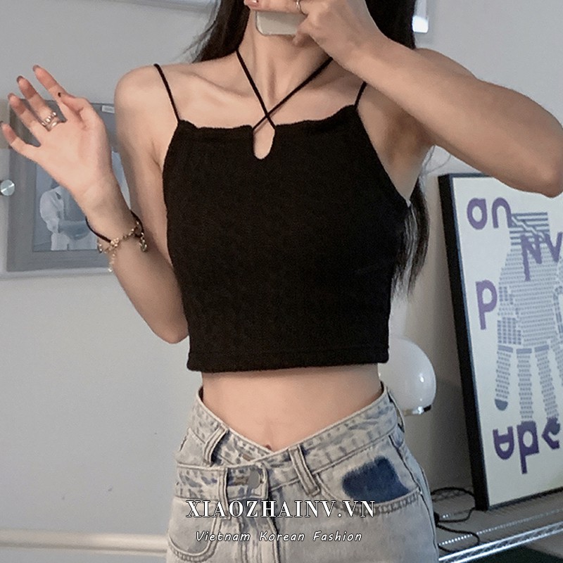 Xiaozhainv Áo Croptop Không Tay Thời Trang Mùa Hè Dành Cho Nữ | BigBuy360 - bigbuy360.vn