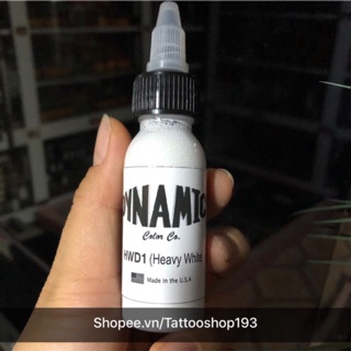 Mực xăm màu trắng tuyết Dynamic ,chai to rót lẻ :30ml