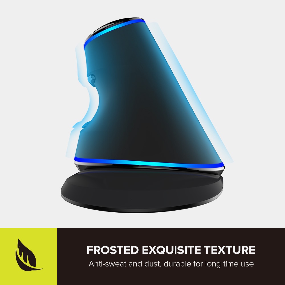 Chuột quang dạng đứng DELUX có đèn led màu xanh dương chất lượng cao cho PC