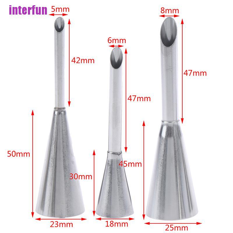 Bộ 3 Khuôn Làm Bánh Hình Bánh Bằng Thép Không Gỉ Tiện Lợi