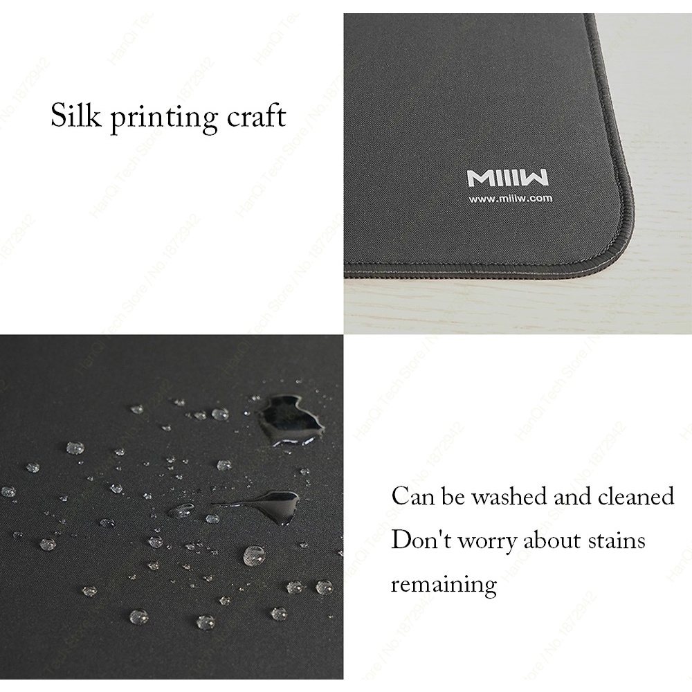 Tấm lót chuột chơi game MIIIW cỡ lớn màu đen bằng cao su sử dụng tại nhà/văn phòng