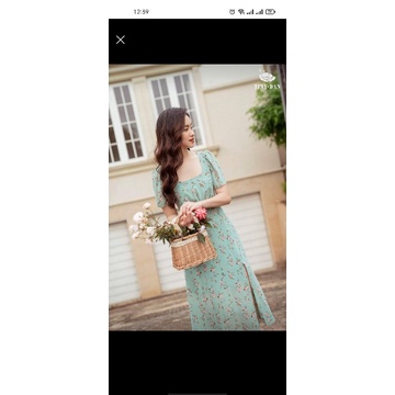 Váy Tiny by Danthanh xanh hoa nhí size S