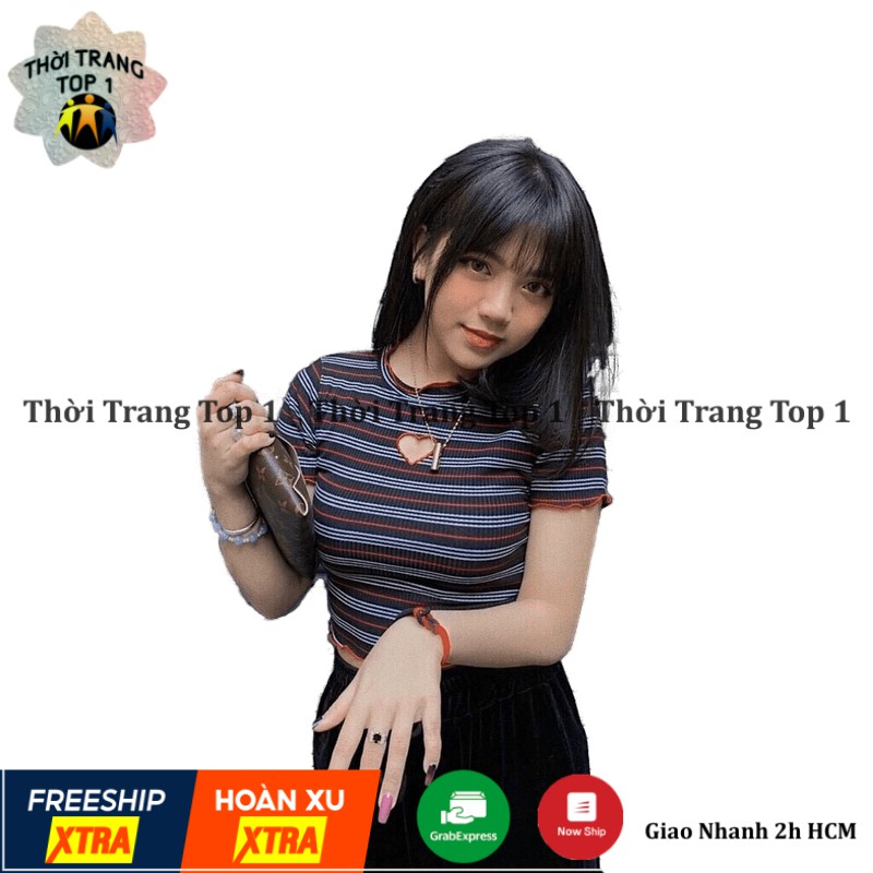 [Mã FAMAYWA giảm 10K đơn 50K] Áo Crotop Ôm Body,Áo Thun Nữ,Áo Croptop Nữ Sọc Khoét Tim Đủ Màu Hot Hit Cực Cute | BigBuy360 - bigbuy360.vn