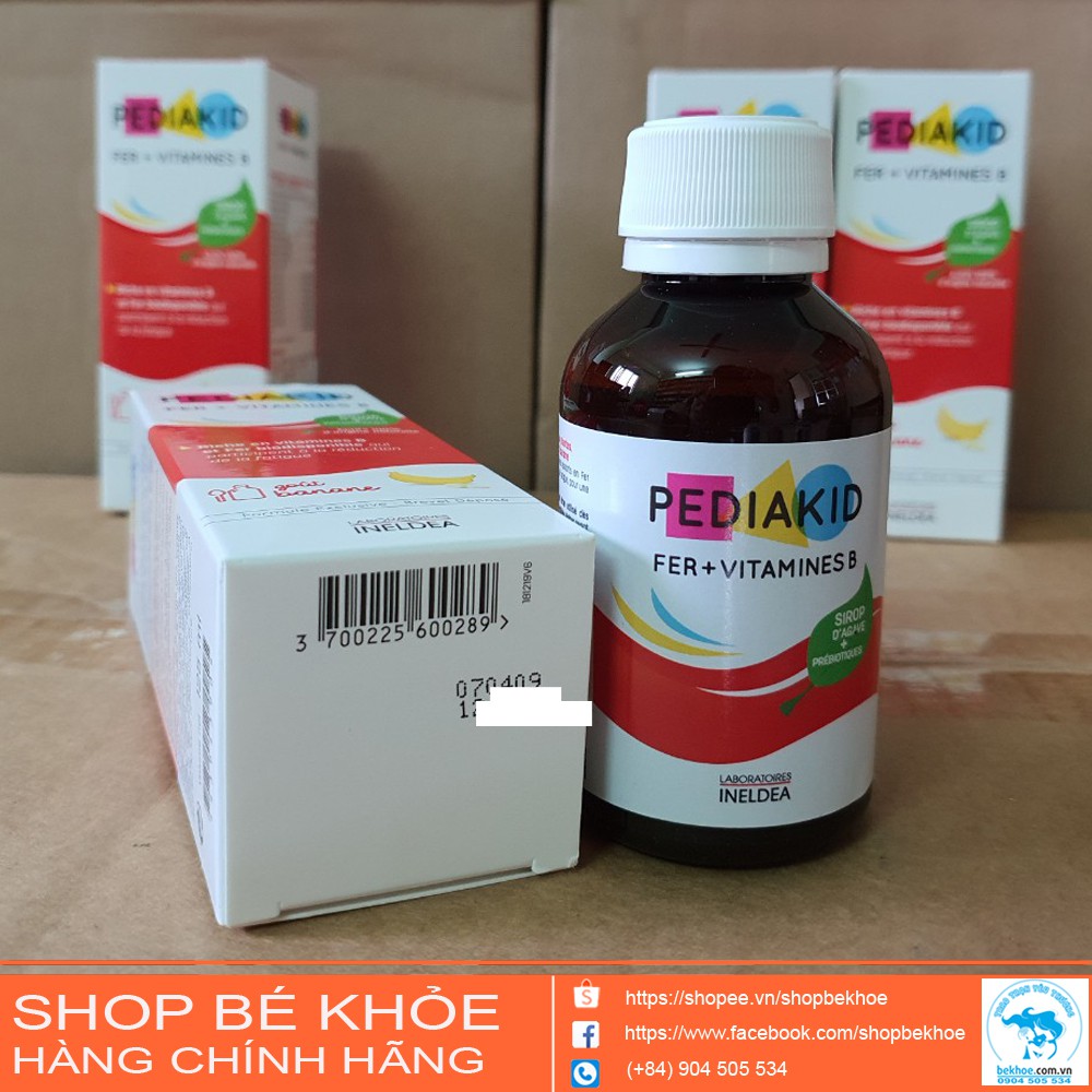 Vitamin Pediakid bổ xung sắt và vitamin B - Pediakid Fer + Vitamin B cho bé