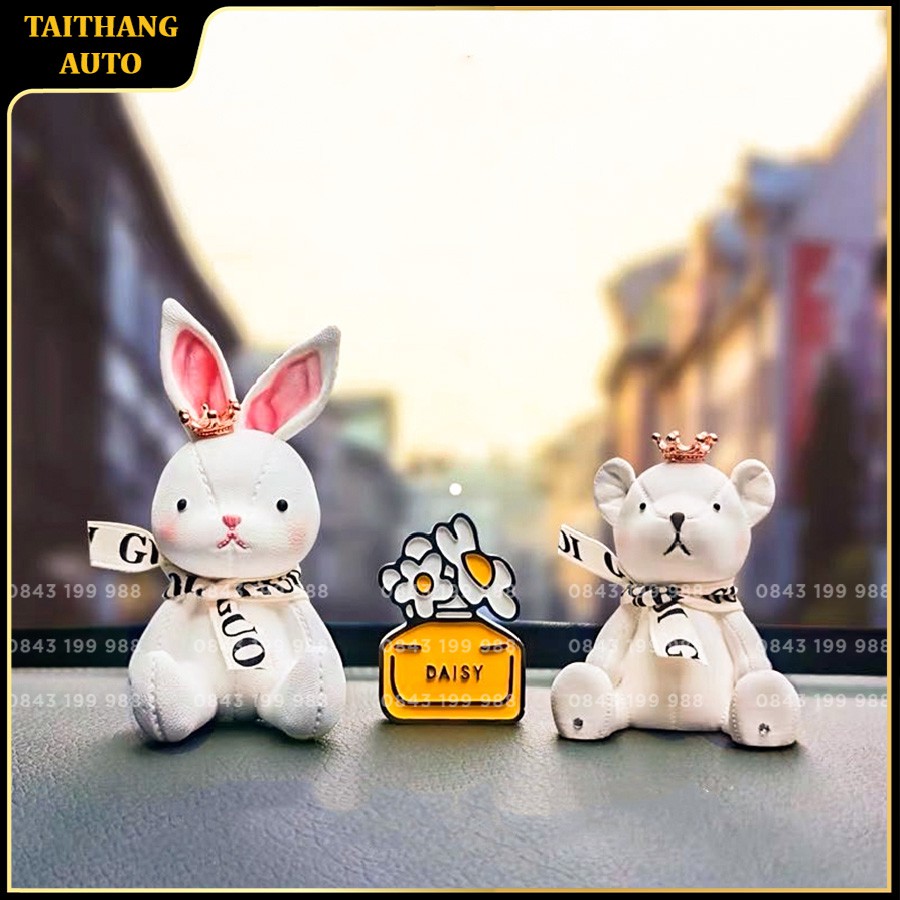 Nước hoa xe hơi cao cấp Bunny, được làm từ chất liệu đá Aroma Stone đặc biệt, gắn cửa gió điều hòa xe hơi, khử mùi