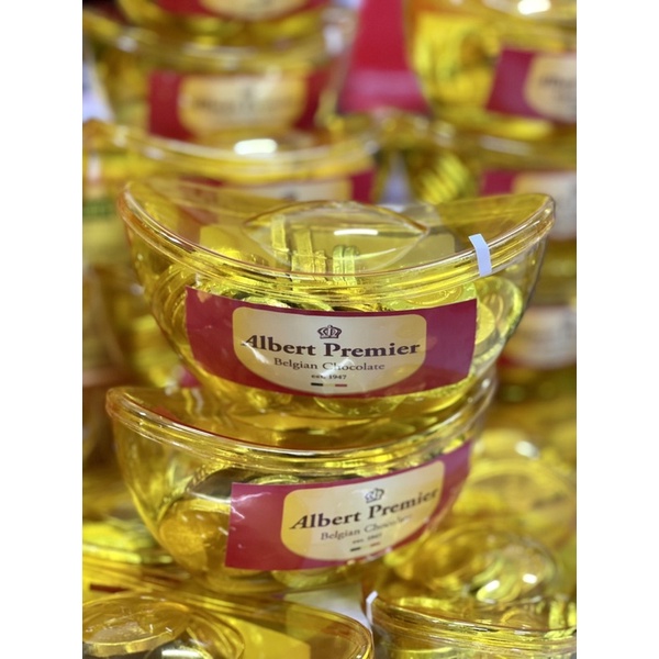 Socola đồng tiền Bỉ hình thỏi vàng Albert Premier Belgian Chocolate Coins 250g
