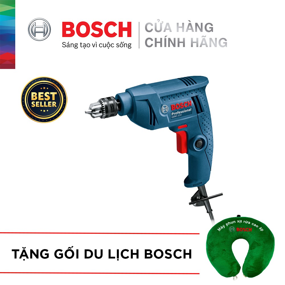 Máy khoan Bosch GBM 320 tặng kèm 1 gối du lịch