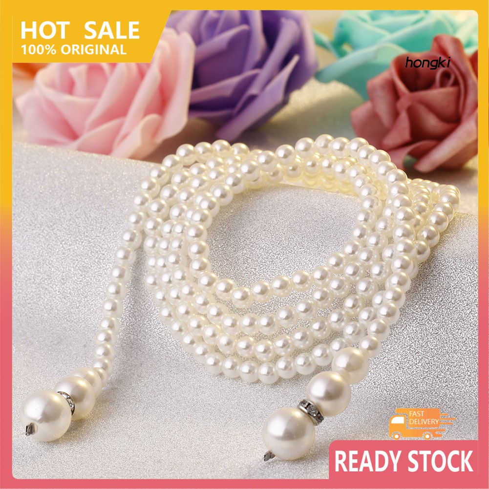 (Hàng Mới Về) Set 2 vòng cổ Hợp Kim Đính Ngọc Trai Giả Xinh Xắn Cho Nữ