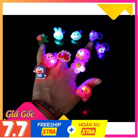 Ngón tay phát sáng Led Finger-Nhẫn Đeo Ngón Tay Có Đèn Led Phát Sáng Độc Đáo vòng đèn LED laser phát