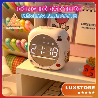 Đồng hồ báo thức cute kiêm loa bluetooth, đồng hồ để bàn decor – luxstore