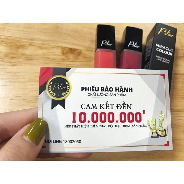 (QUÀ) 08 Son Kem Pilar Siêu Lì không Chì Màu Đỏ Gạch | BigBuy360 - bigbuy360.vn