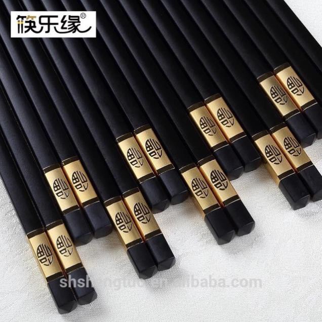 ( hàng loại 1) Bộ 10 đôi đũa khảm vàng phong cách Nhật Bản ( hoa lá lúa)