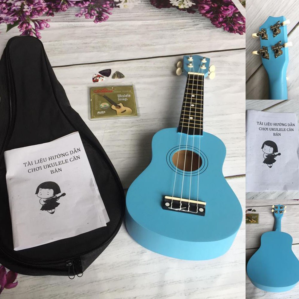 Đàn ukulele soprano gỗ - tặng bao và phụ kiện