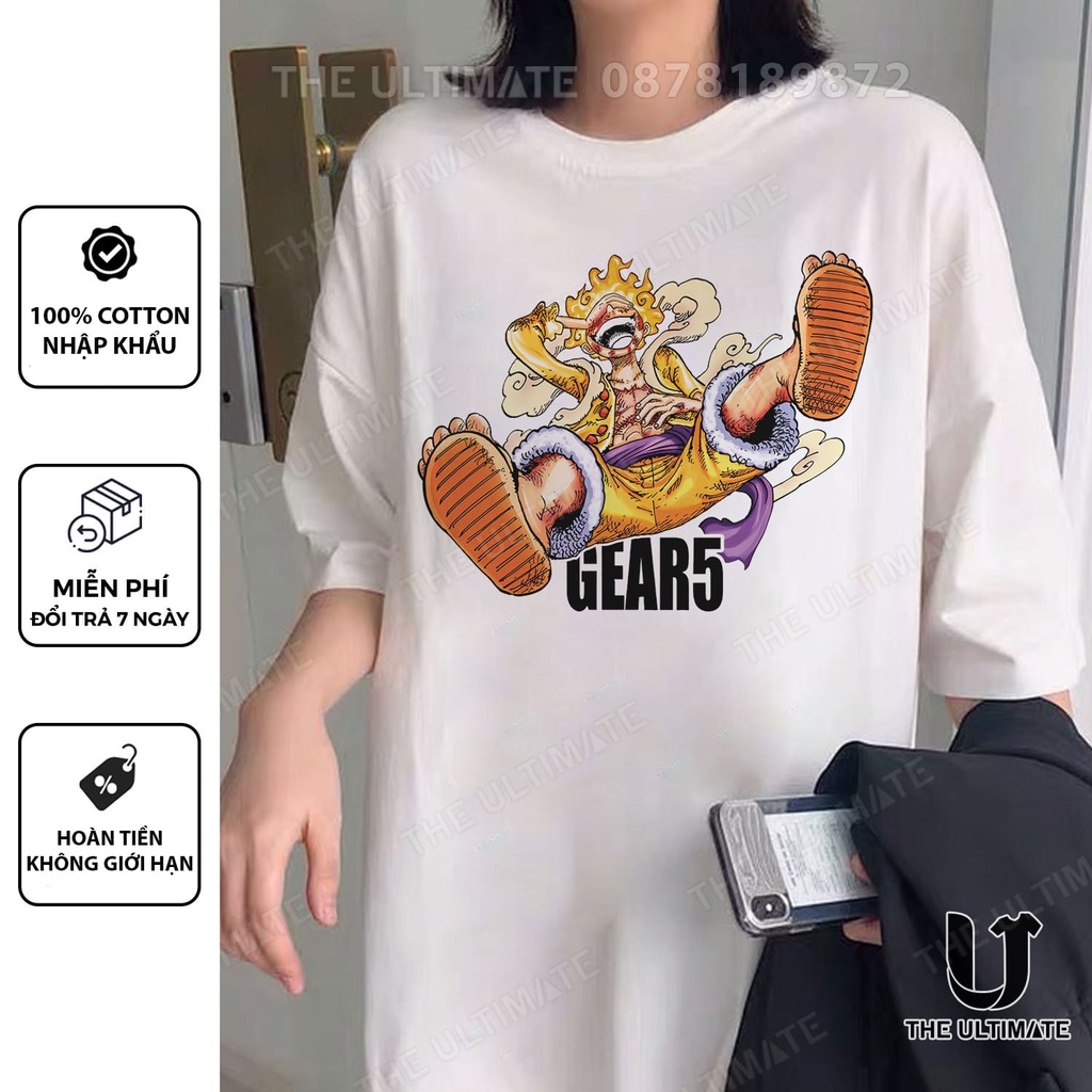 Áo phông One piece form rộng nam nữ áo phông in hình tay lỡ The Ultimate