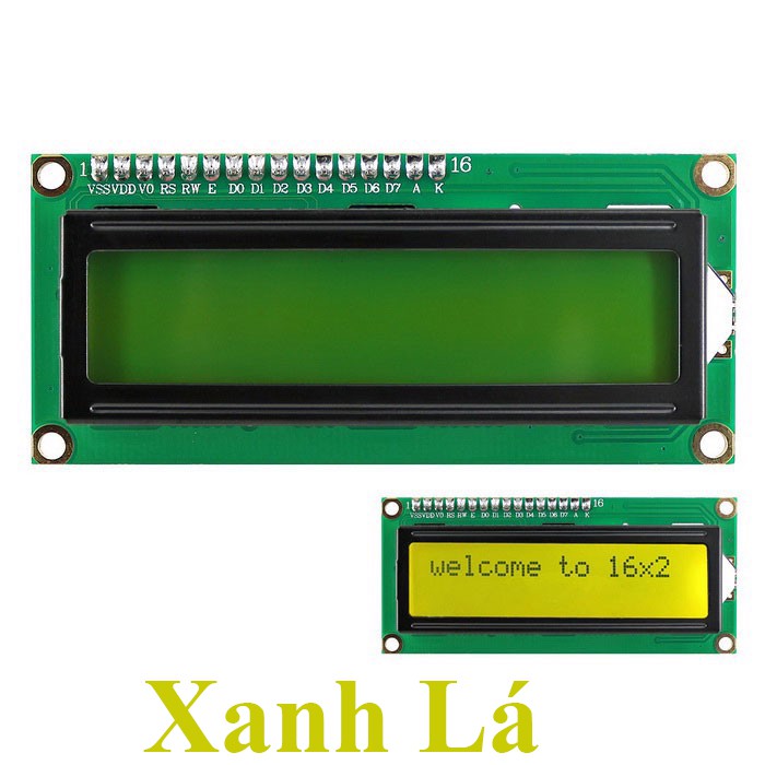 Màn hình LCD1602 1602A Xanh Dương / Xanh Lá