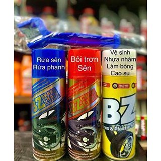 Dưỡng Sên + Rửa Sên + Dưỡng Bóng Vỏ Xe - 340g (450 ml ) BZ Chain Lube - Tires & Plastic Shine