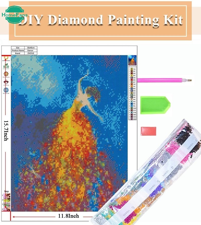 Bộ Tranh Đính Đá 5D Họa Tiết Độc Đáo Kích Thước 30x40 cm DIY Dùng Trang Trí