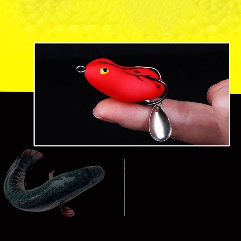 Hộp 5 Mồi Câu Cá Giả Hình Ếch Bằng Nhựa Mềm 4.5cm / 7g