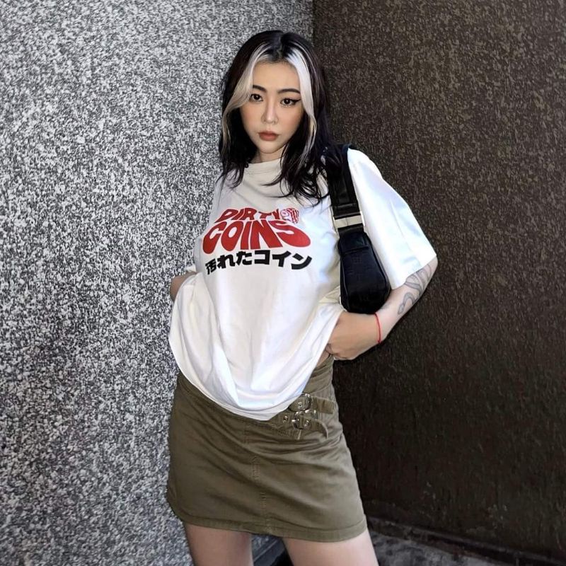 Áo Tee Dirty coins DicoJP - Trắng - Local brand