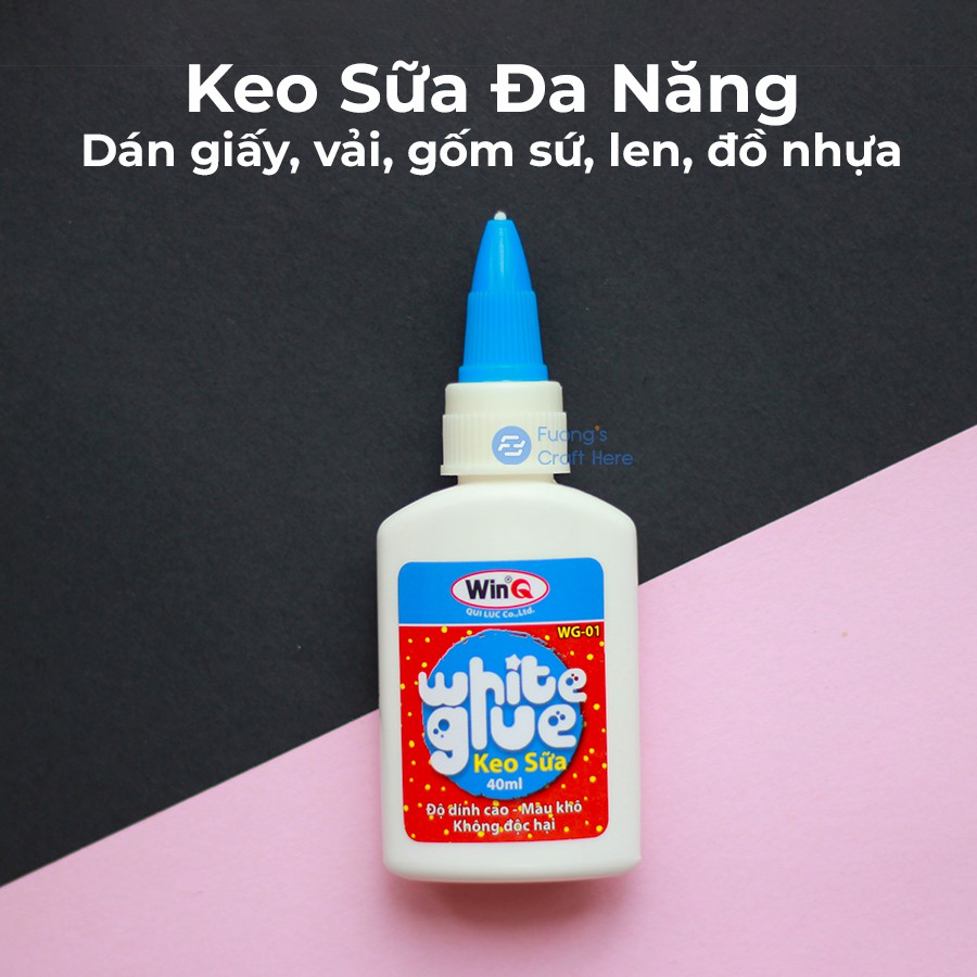 Keo Sữa Dán Vải Đa Năng Dán Giấy, Vải, Gốm Sứ, Len, Đồ Nhựa, Làm Đồ Handmade