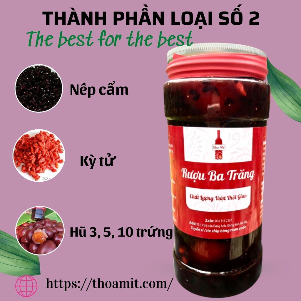 Hũ ba trăng vị kỳ tử 10 tr.ứng gà hạ thổ (đẹp da, cải thiện nội tiết tố, giảm tiểu đêm)