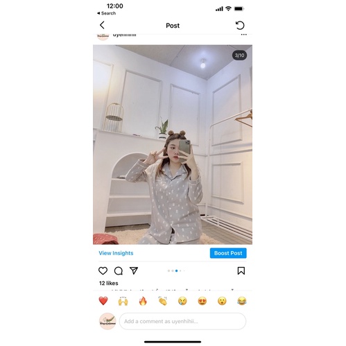 Pijama dài tay chất liệu dạ cao cấp | BigBuy360 - bigbuy360.vn