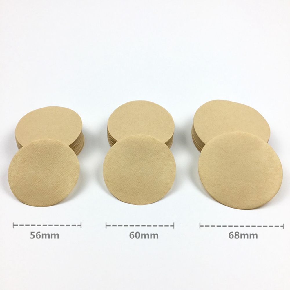 Set 100 giấy lọc cà phê hình tròn kích thước 56mm/ 60mm/ 68mm