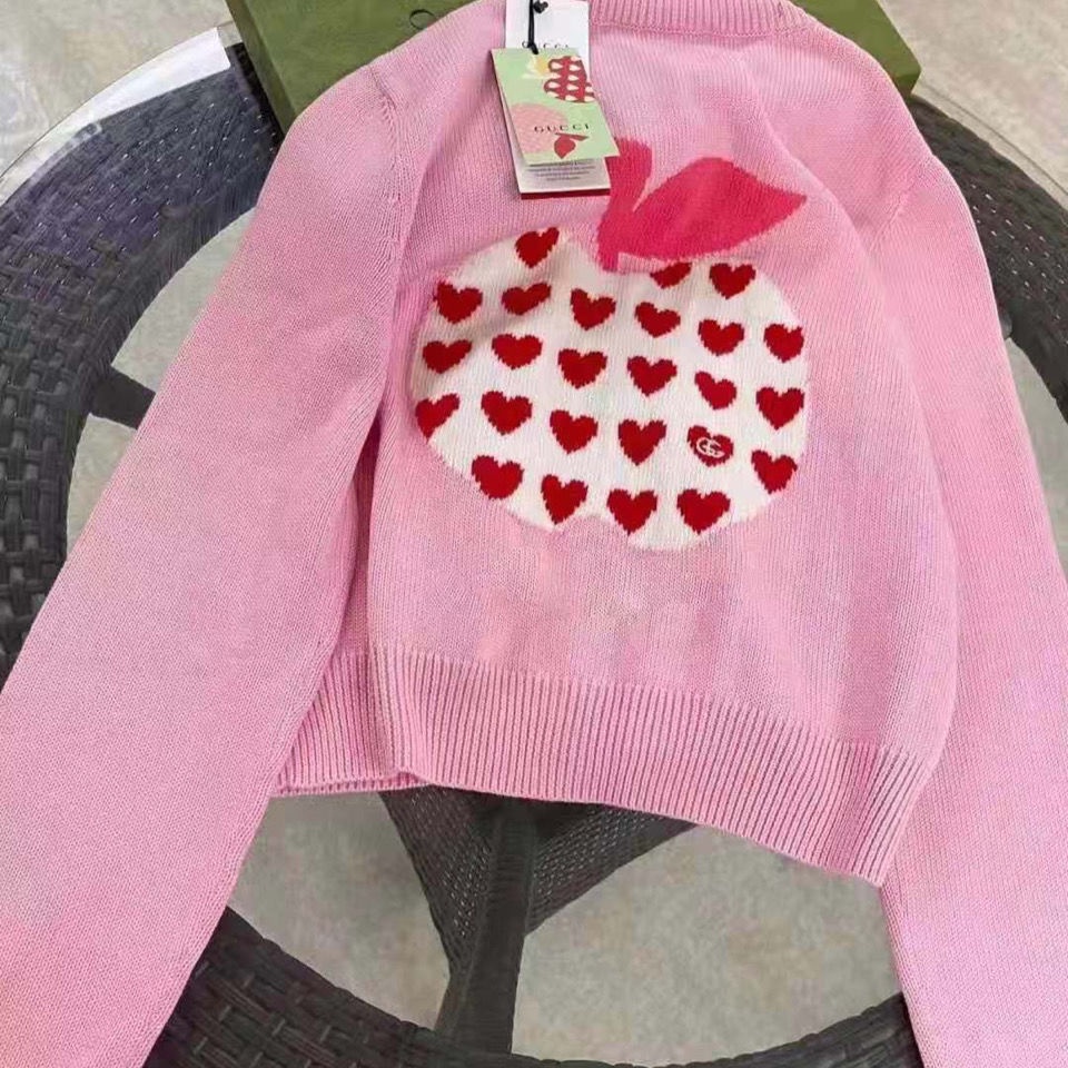 Áo Khoác Cardigan Dệt Kim Cài Nút Sau Trái Táo Phiên Bản Cao Cấp Màu Hồng Ngọt Ngào