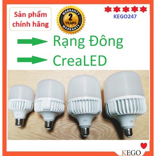 Bóng đèn búp trụ chính hãng Rạng đông, Crealed,( Bảo hành 2 năm đổi trả miễn phí nếu phát sinh lỗi)