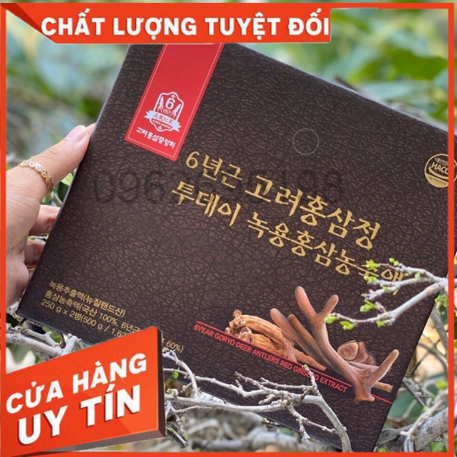 [SỈ TẬN GỐC] [HÀNG MỚI VỀ] Cao Hồng Sâm Nhung Hươu Hàn Quốc, Hộp 2 Lọ
