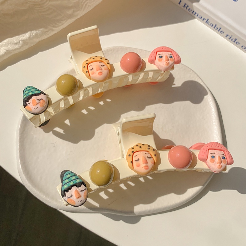 Kẹp Tóc Hình Chú Hề Hoạt Hình Vui Nhộn Phong Cách Hàn Quốc