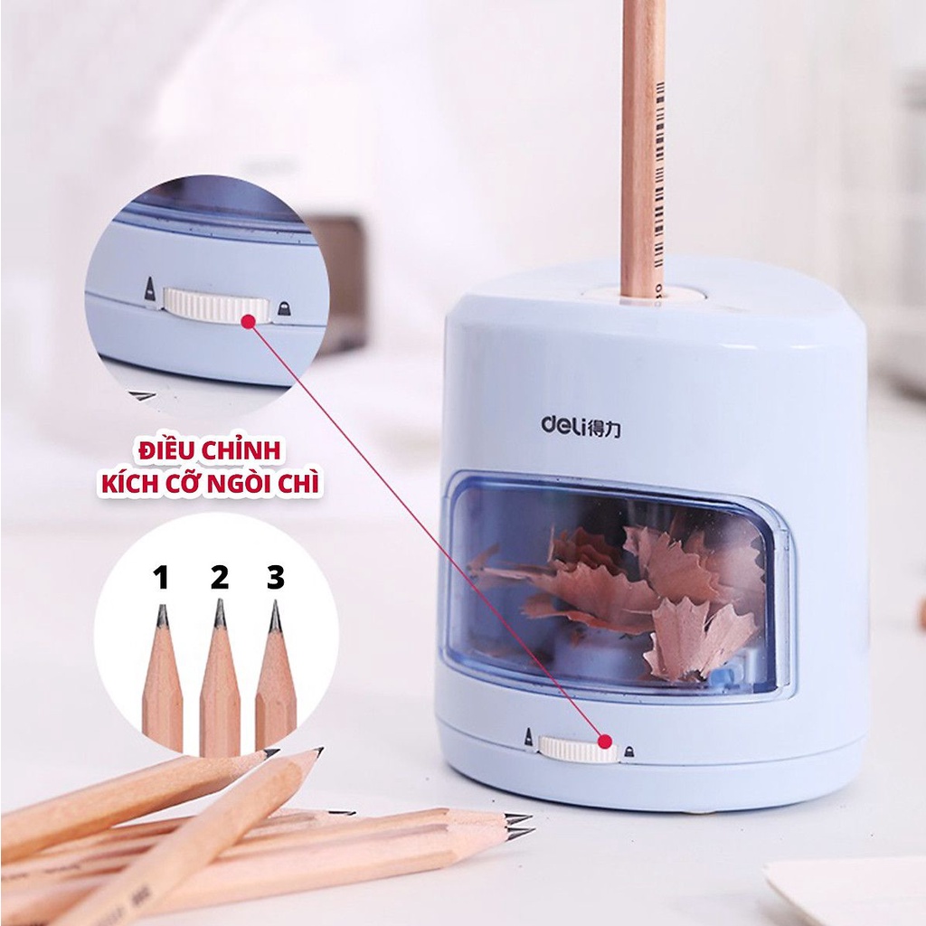 Chuốt Gọt Bút Chì Điện Tự Động Deli 502