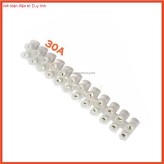 Cầu đấu điện nhựa trắng 12p 30a
