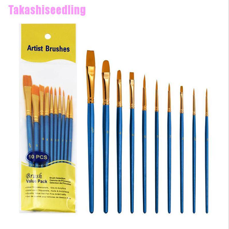 Bộ 10 Cọ Vẽ Màu Nước Chất Lượng Cao