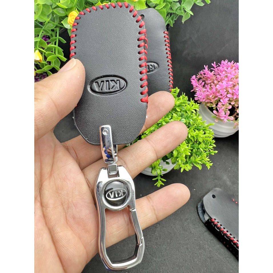 Bao Da chì khóa xe Kia Cerato 2019 3 nút thông minh ( nút cạnh sườn)