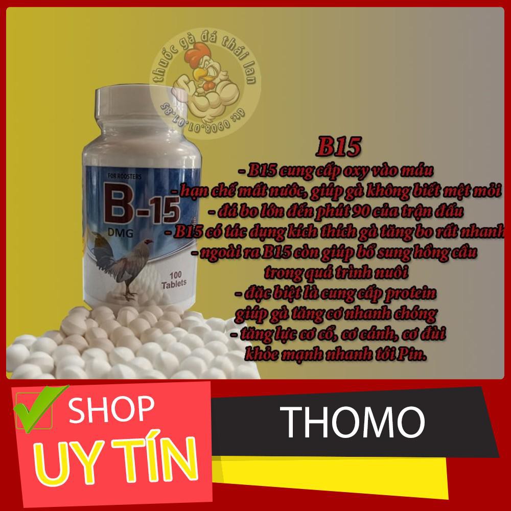 [Chăm sóc gà chọi] vitamin b15 của Mỹ , 1 hủ 100 viên