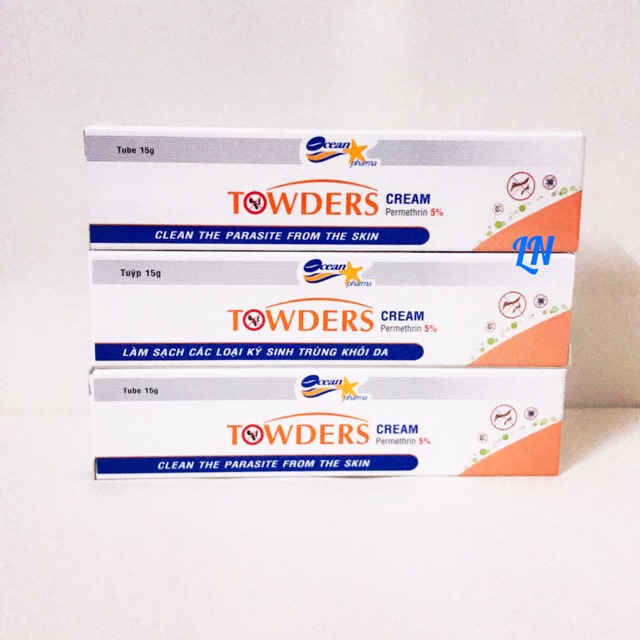 Kem loại sạch ghẻ, chấy rận, ký sinh trùng Towders cream