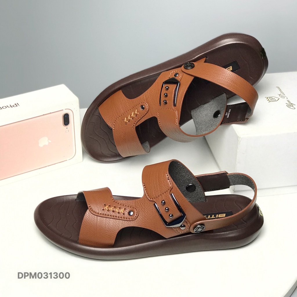 Sandal nam BlTIS ❤️FREESHIP❤️ Dép quai hậu nam quai lật đế cao su đúc DPM031300